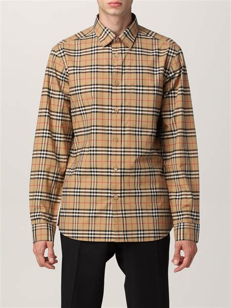 Burberry Simpson Stretch Cotton Check Shirt 